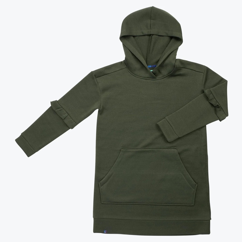 Lug Sweater Fleece Tunic Hoodie Olive Green NWT Large